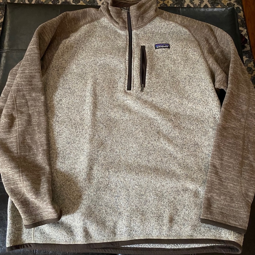 Men’s Tan Patagonia Fleece Quarterzip